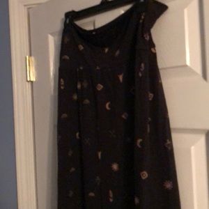 Western print stretchy maxi skirt